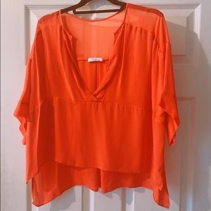 Parker silk chiffon flowy blouse